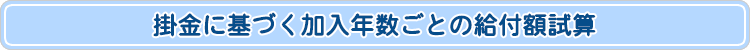 掛金に基づく給付額試算