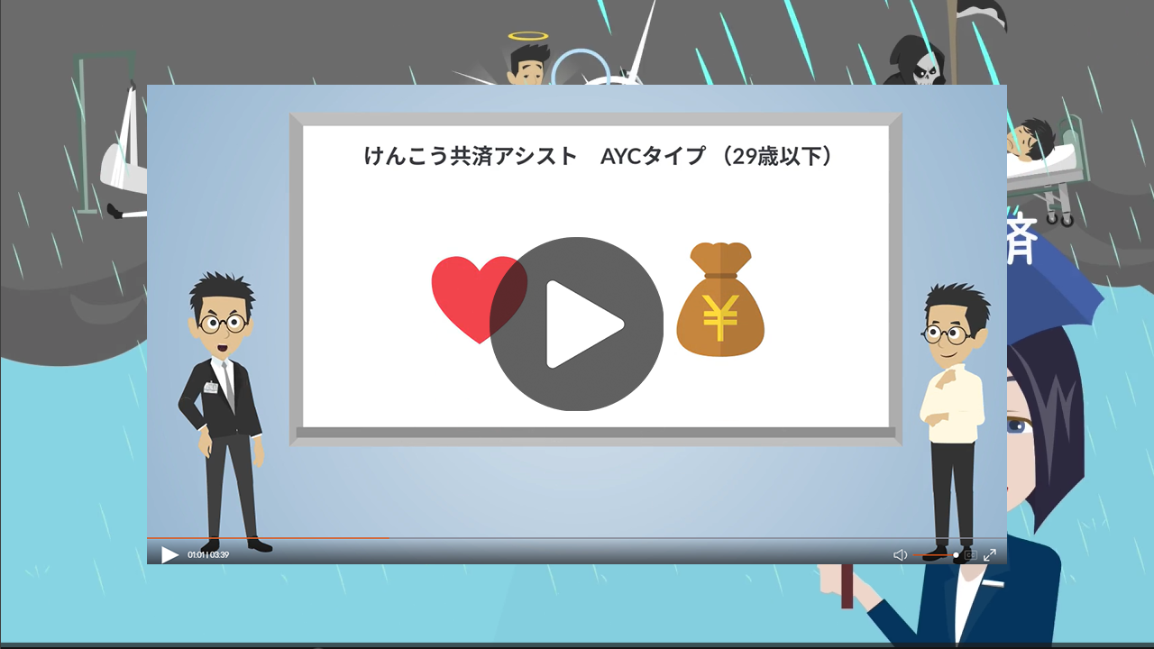 けんこう共済アシストフレッシャーズプラン説明(アニメ)